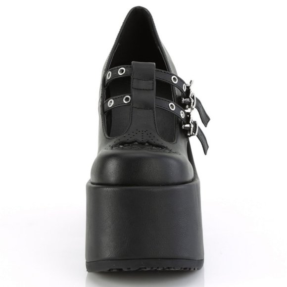 Gothic Bat Shoes | Punk Mary Janes Shoes with Goth Design  Bat Gothic Mary Jane Platform Heel Shoes